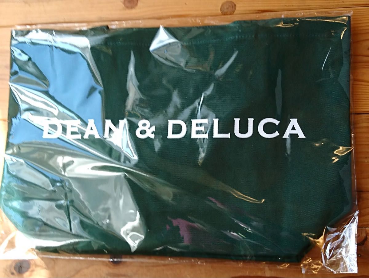 DEAN＆ DELUCA☆ 人気　内ポケ付　肩かけトートバッグ　Lサイズ　グリーン