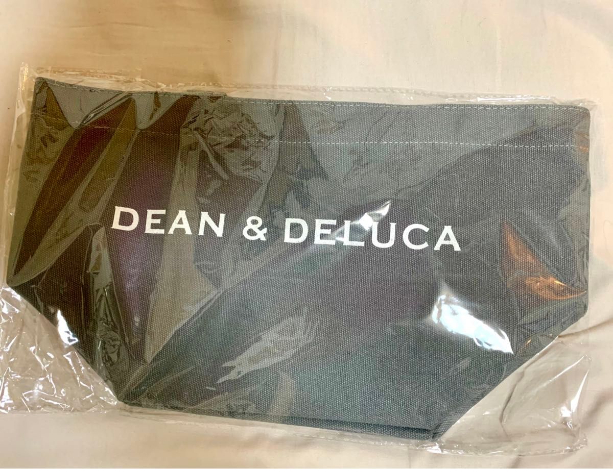 DEAN＆ DELUCA☆ ディーンアンドデルーカ☆ レア　ロゴラメ入り　内ポケ付　トートバッグS ダークグレー