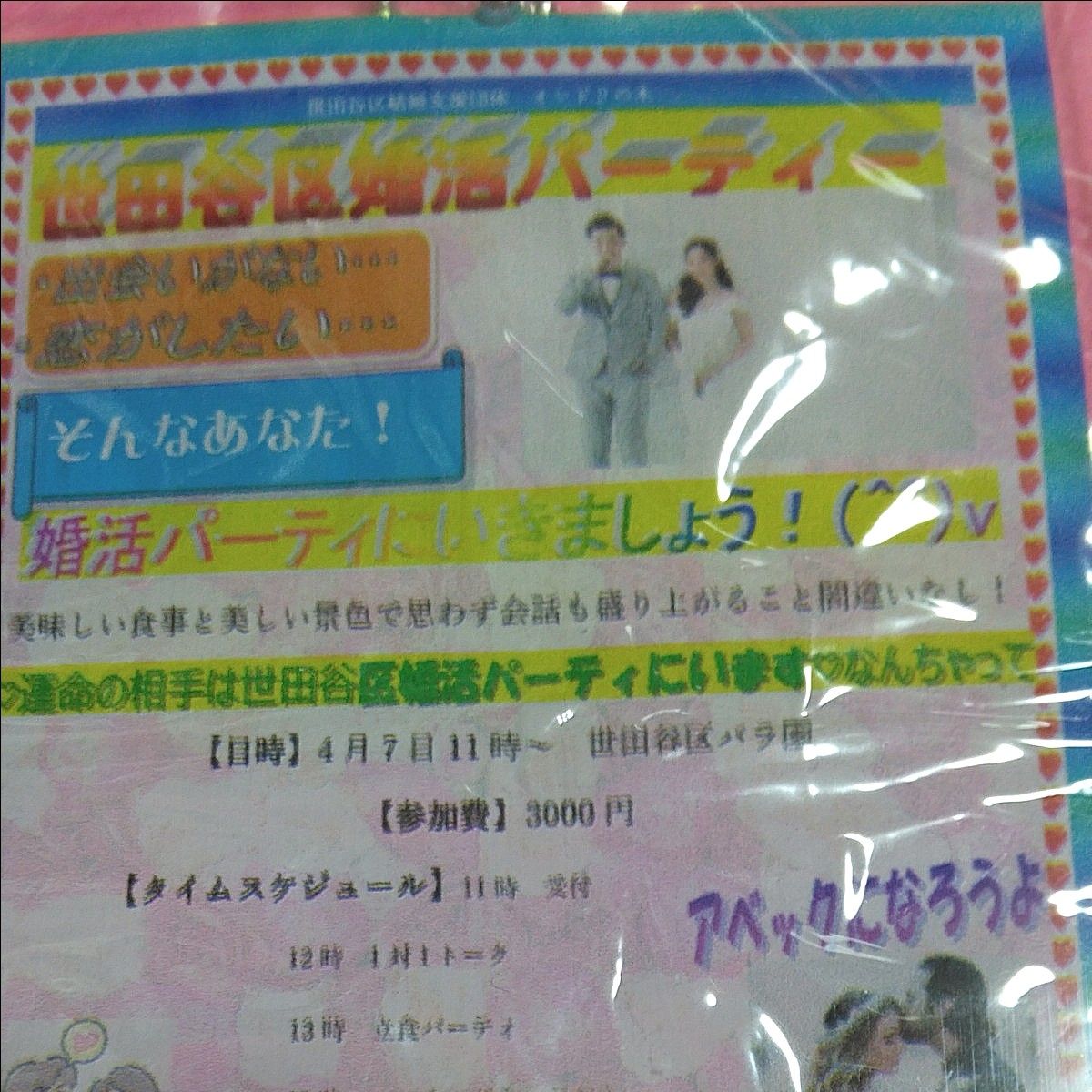 ダサいお知らせソフトボールチェーン [2.婚活パーティのお知らせ 　未開封品