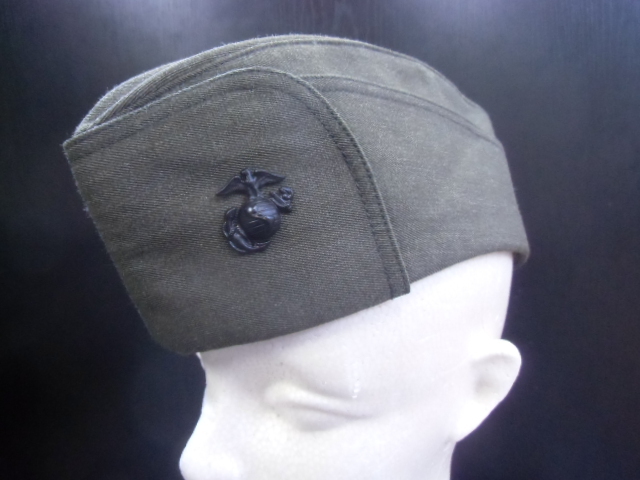 Q2 ミリタリー サバゲー コンバット 米軍放出品 実物 USMC 海兵隊 ギャリソン 帽子 バッジ 制帽 キャップ 制服 ドレス アメカジ コスプレ Mの画像1