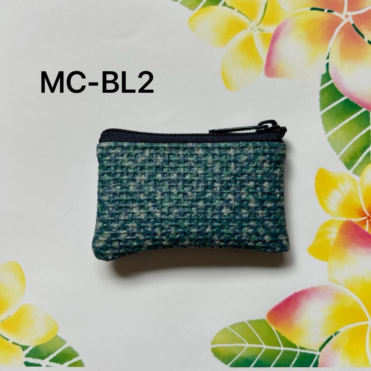 MC-BL2.ハンドメイド　ミニコインケース　レザー　小銭入れ　薬入れ　小物入れ