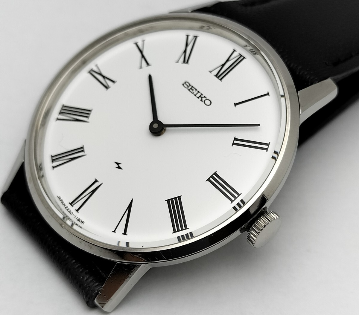 デッドストック級　紳士用　セイコー　シャリオ　手巻き式腕時計　純正ガラス交換済_画像2
