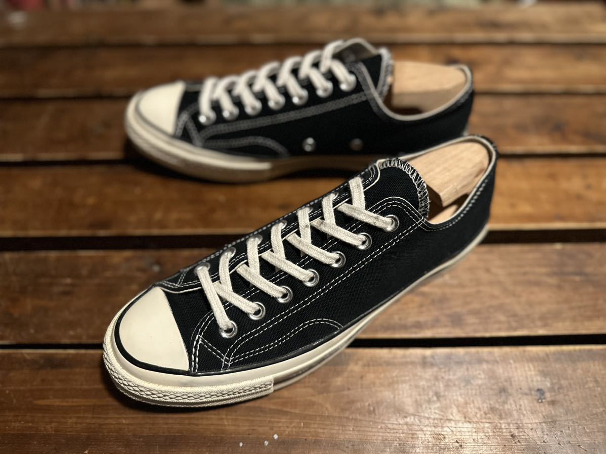 コンバース chuck Taylor チャックテイラー ct70 オールスター CONVERSE 三ツ星 OX ローカット LOW ブラック 27.0の画像2