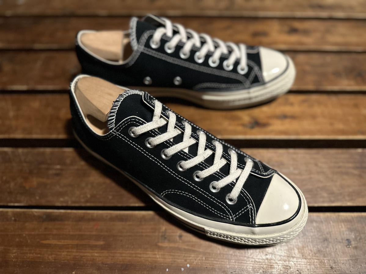 コンバース chuck Taylor チャックテイラー ct70 オールスター CONVERSE 三ツ星 OX ローカット LOW ブラック 27.0の画像3