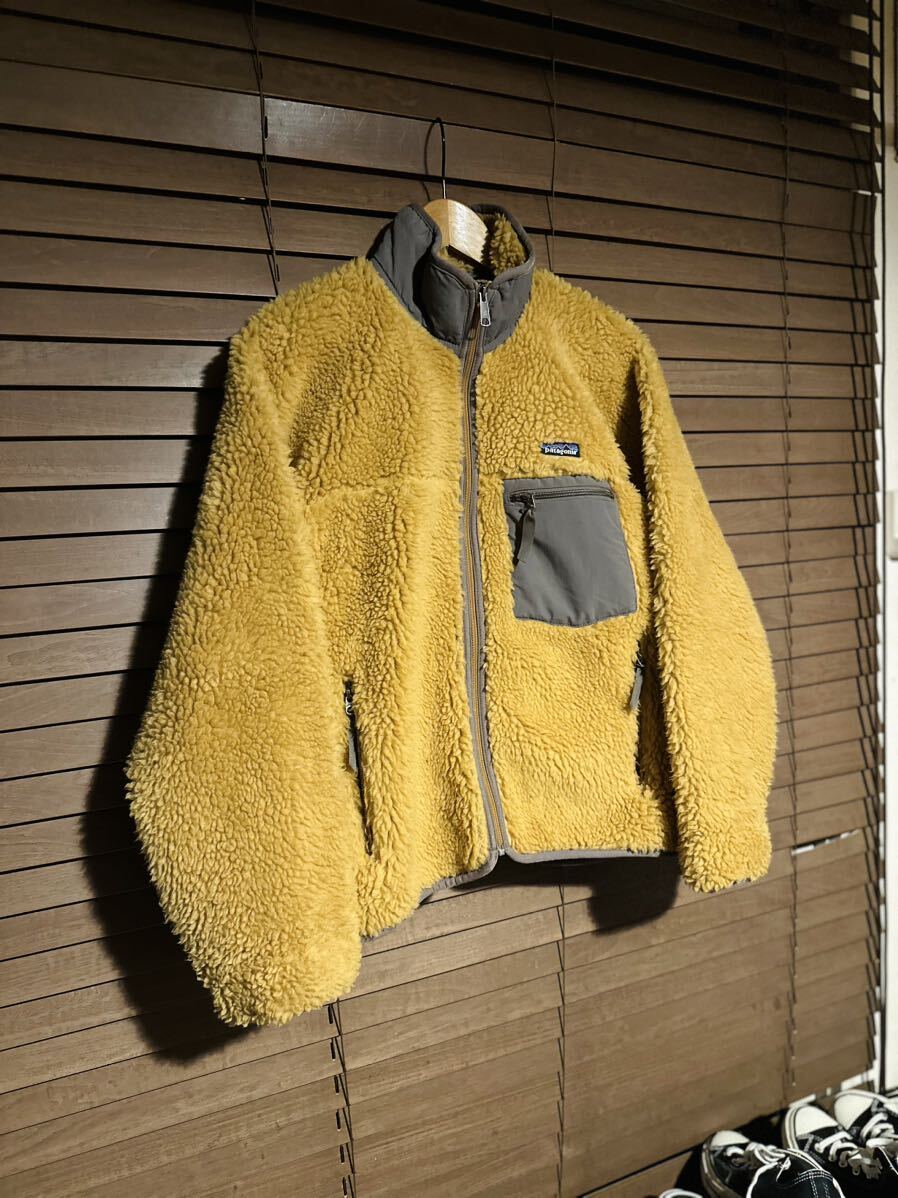 patagonia パタゴニア フリース ボア クラシック レトロカーディガン ベージュ テキーラゴールド ゴールド レトロX ナチュラル 美品　S_画像1