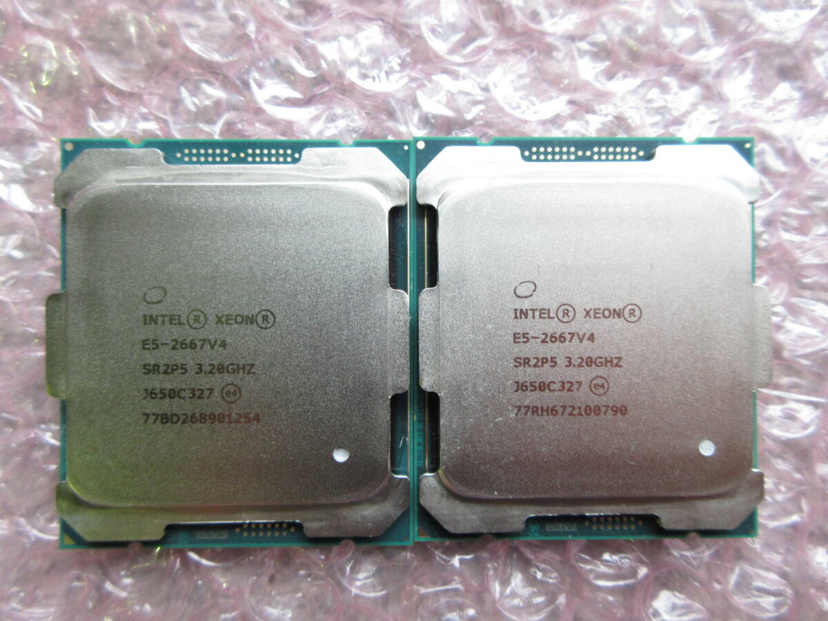 【2個セット】Intel / インテル / Xeon E5-2667v4 3.20GHz / SR2P5 / BIOS認識 / No.Q803_画像1
