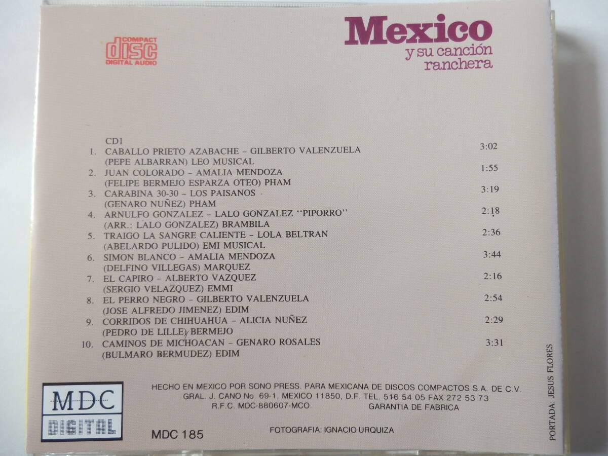CD/VA/メキシコ音楽: Ranchera- Corridos/Amalia Mendoza:Juan Colorado/Lola Beltran:Traigo La Sangre Caliente/Gilberto Valenzuela 他の画像2
