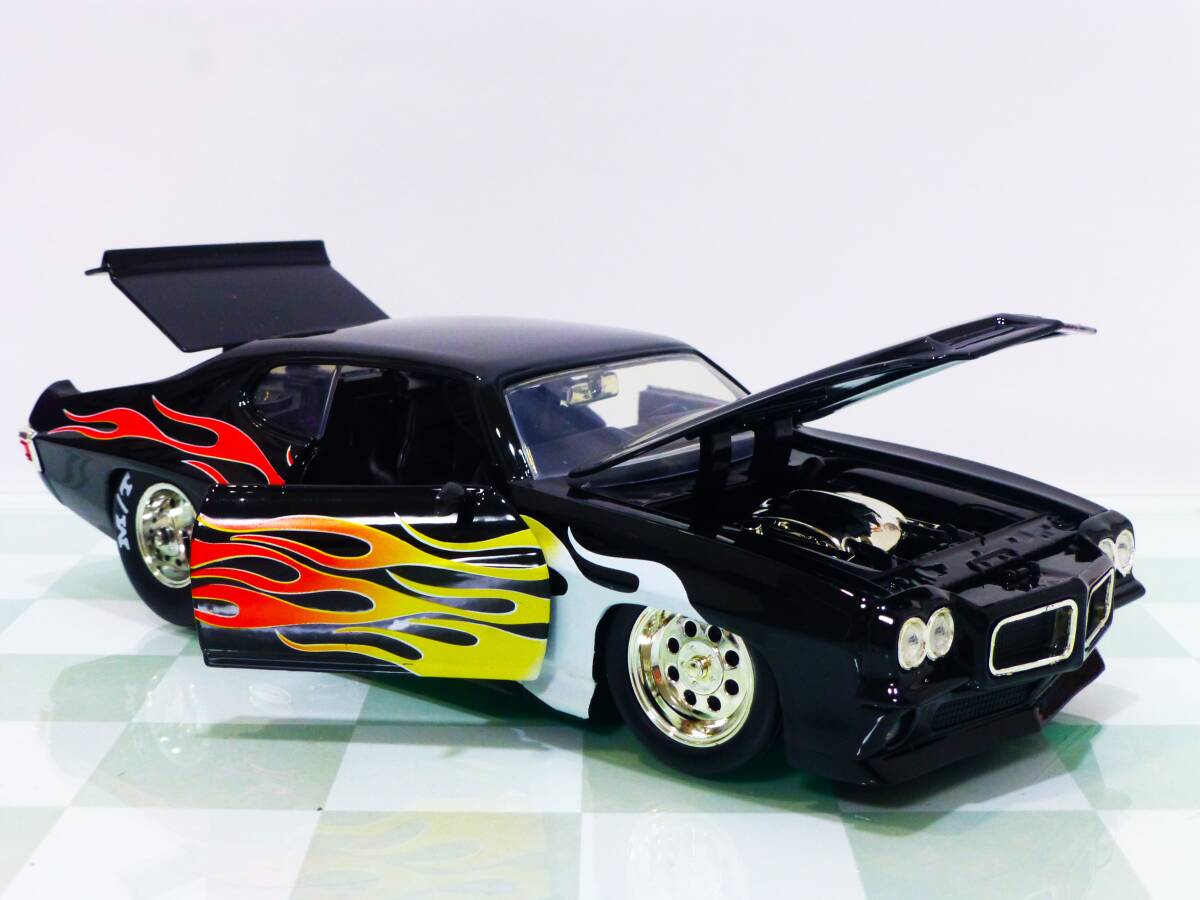 開封品■JADA TOYS 1/24 1971 PONTIAC GTO BLACK FLAMES■ポンティアック 36_画像1