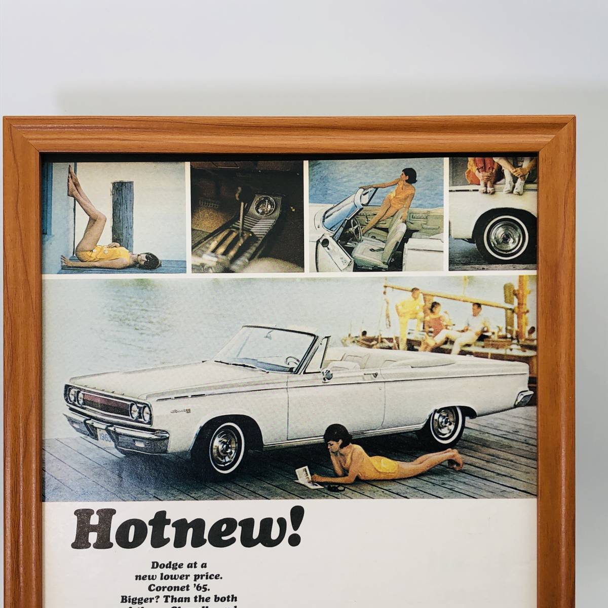 『 クライスラー ダッジ・コロネット 』ビンテージ 広告　60年代　フレーム 付 ポスター 当時物 額付 LIFE 雑誌 アンティーク