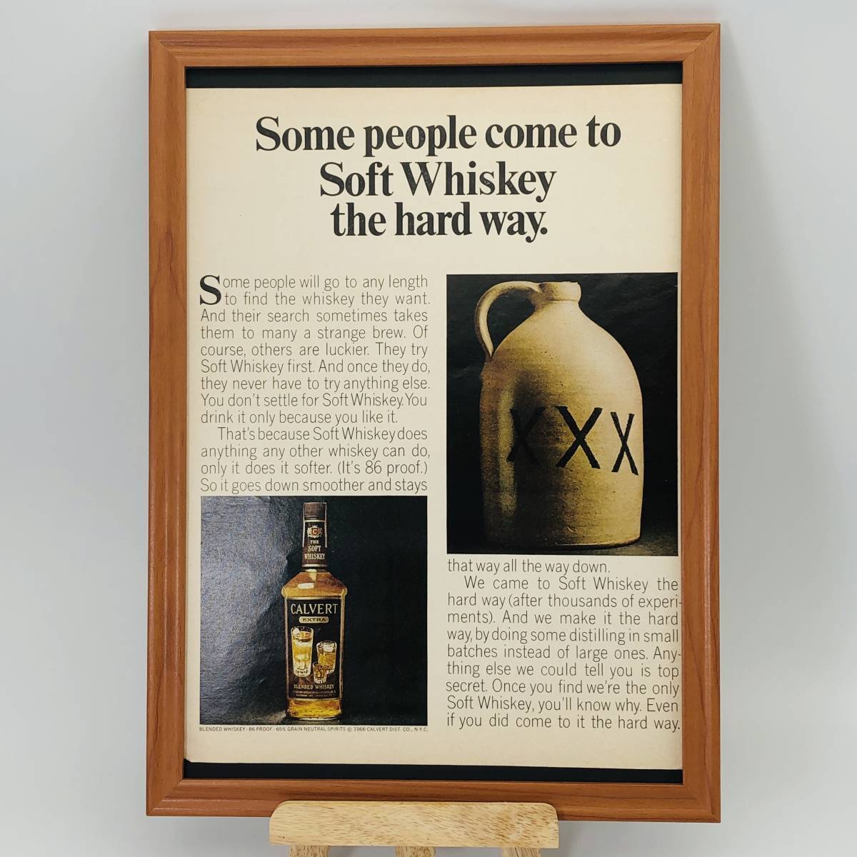 『 カルバート ウイスキー 』ビンテージ 広告　60年代　フレーム 付 ポスター 当時物 額付 LOOK 雑誌 アンティーク_画像1