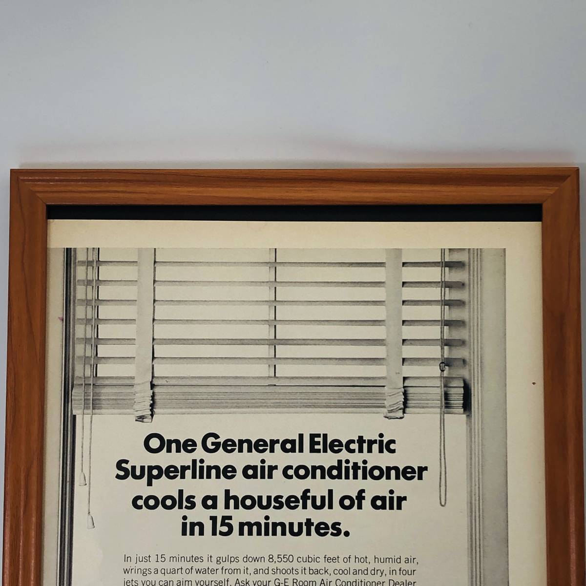 『 ゼネラルエレクトリック ラジオ 』ビンテージ 広告　60年代　フレーム 付 ポスター 当時物 額付 LOOK 雑誌 アンティーク_画像3