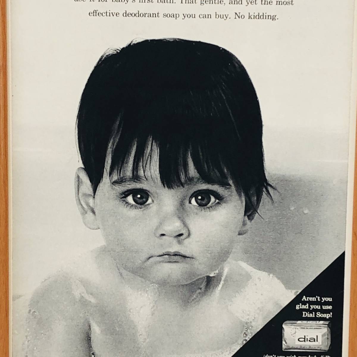 『 ダイヤルソープ　dial 』ビンテージ 広告　60年代　フレーム 付 ポスター 当時物 額付 LIFE 雑誌 アンティーク オリジナル_画像2