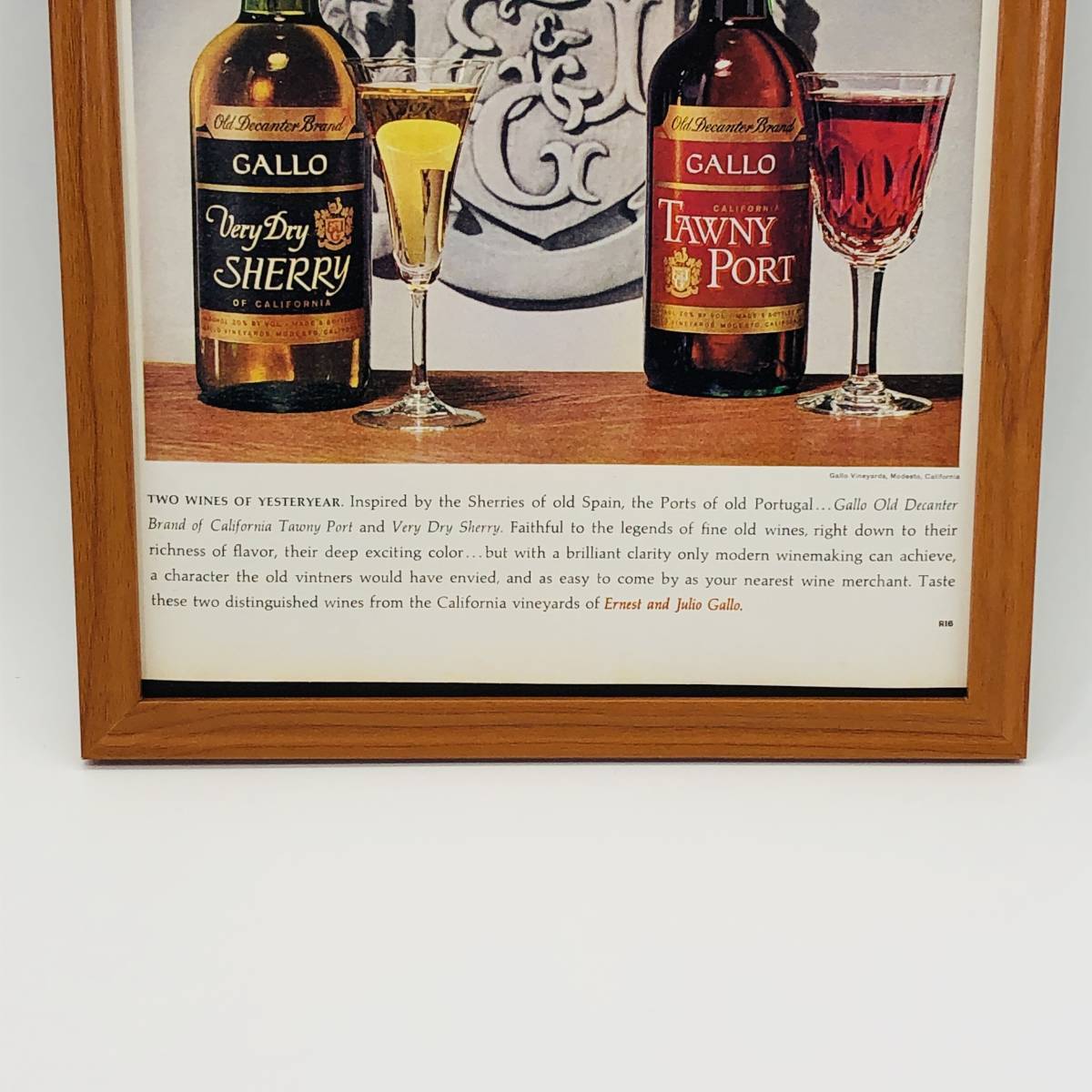 『 ギャロ トウニー ポート ワイン 』ビンテージ 広告 60年代 フレーム 付 ポスター 当時物 額付 LIFE 雑誌 アンティーク オリジナルの画像4