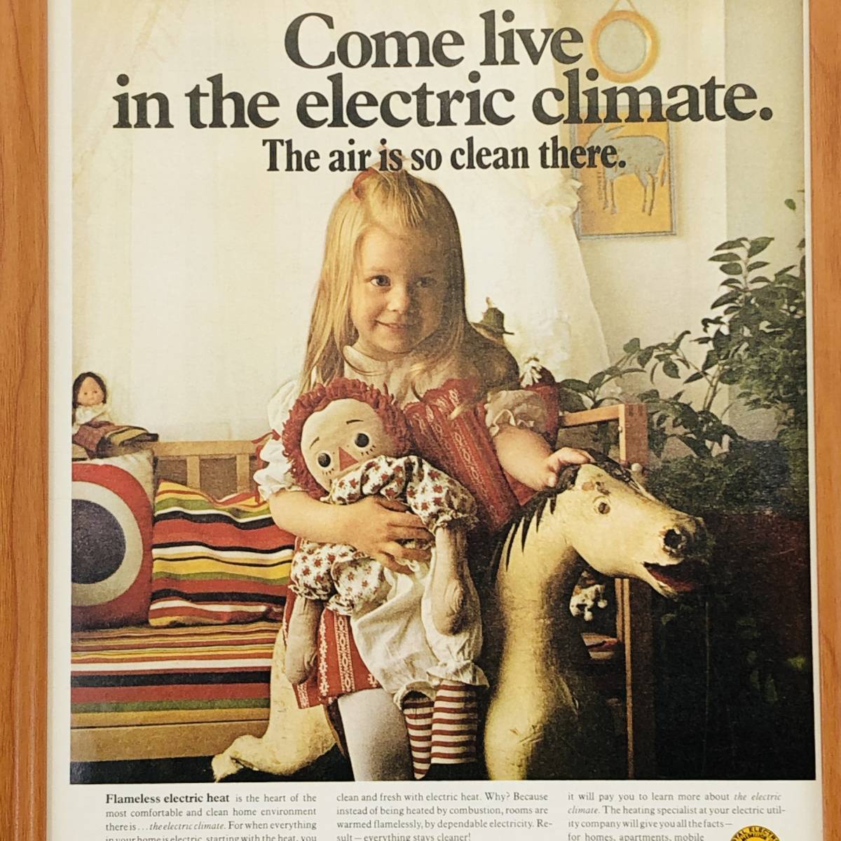 『『 トータル・エレクトリック・アワード 』ビンテージ 広告　60年代　フレーム 付 ポスター 当時物 額付 LIFE 雑誌 アンティーク
