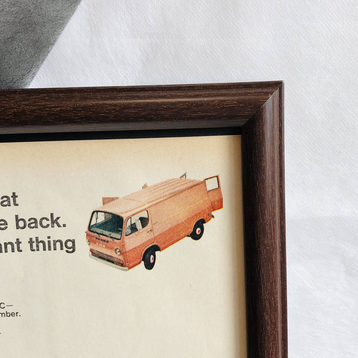 『 GMC トラック 』ビンテージ広告　1960年代　当時物　Ｂ4　フレーム付 LIFE 雑誌 広告 ポスター 額付 アンティーク_画像4