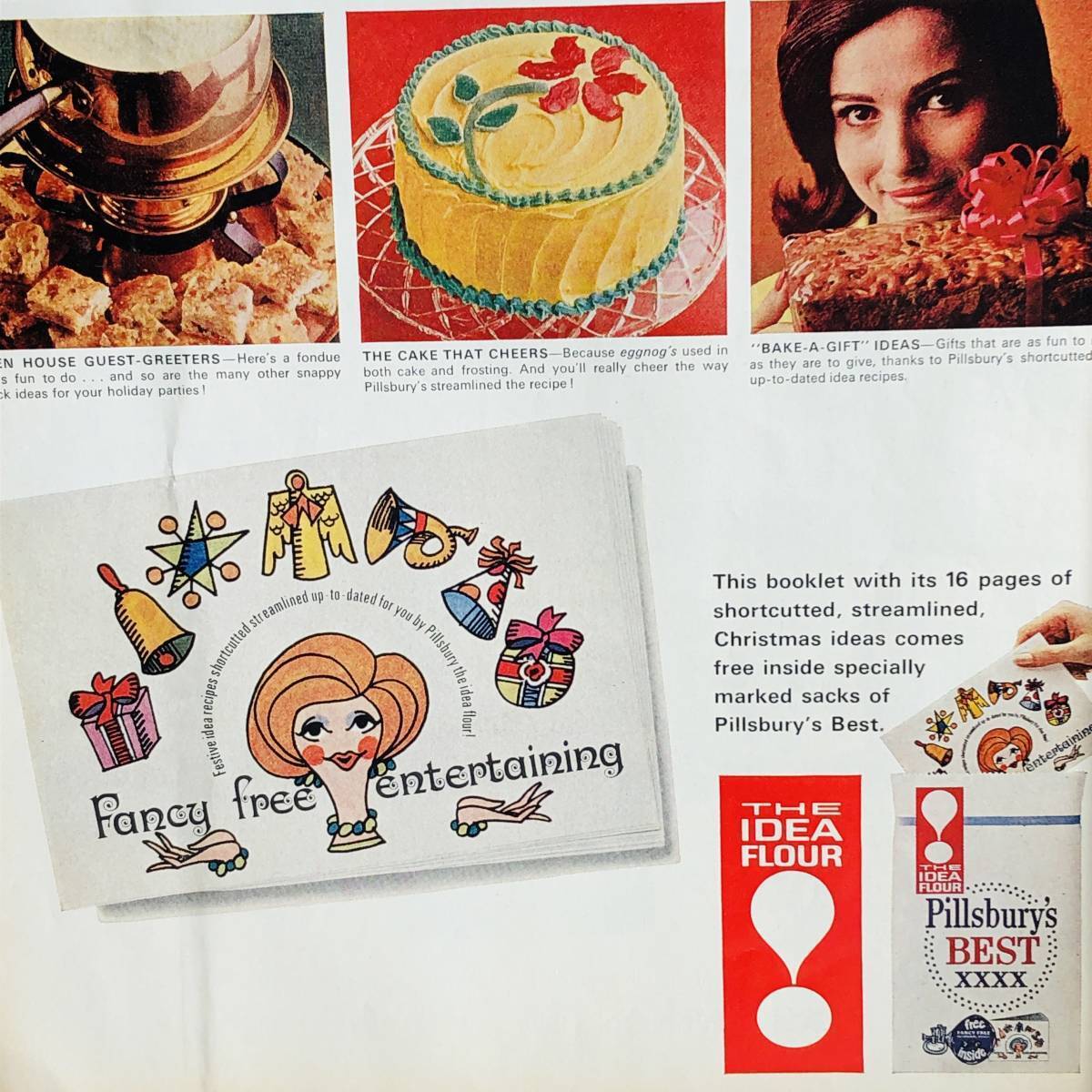 『 Pillsbury's Best XXXX 』ビンテージ広告　1960年代　当時物　Ｂ4　フレーム付 LIFE 雑誌 広告 ポスター 額付 アンティーク