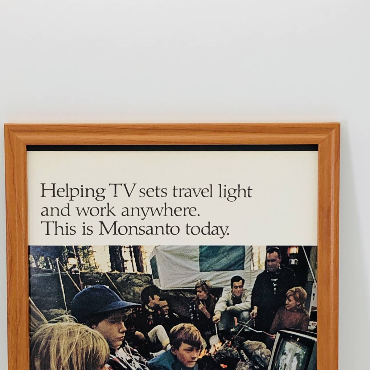 『 モンサント　MONSANTO 』ビンテージ 広告　60年代　フレーム 付 ポスター 当時物 額付 LIFE 雑誌 アンティーク オリジナル_画像3