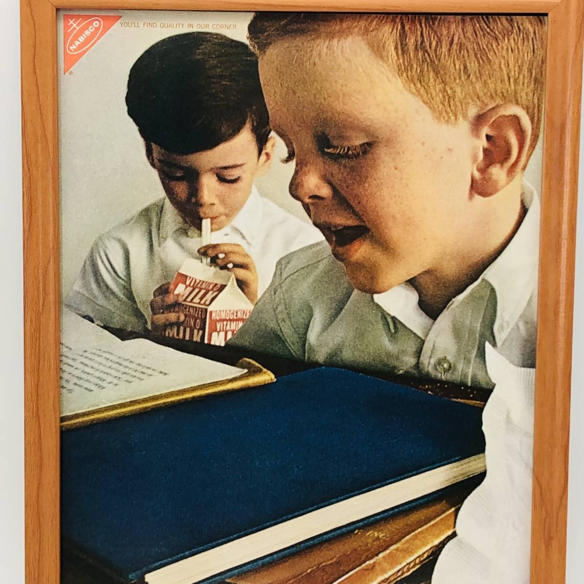『 ナビスコ NABISCO 』ビンテージ 広告　60年代　フレーム 付 ポスター 当時物 額付 LIFE 雑誌 アンティーク オリジナル