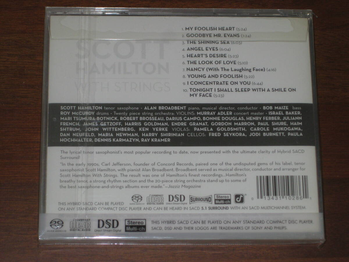 SCOTT HAMILTON スコット・ハミルトン/ WITH STRINGS 2003年発売 Concord社 Hybrid SACD 輸入盤_画像2