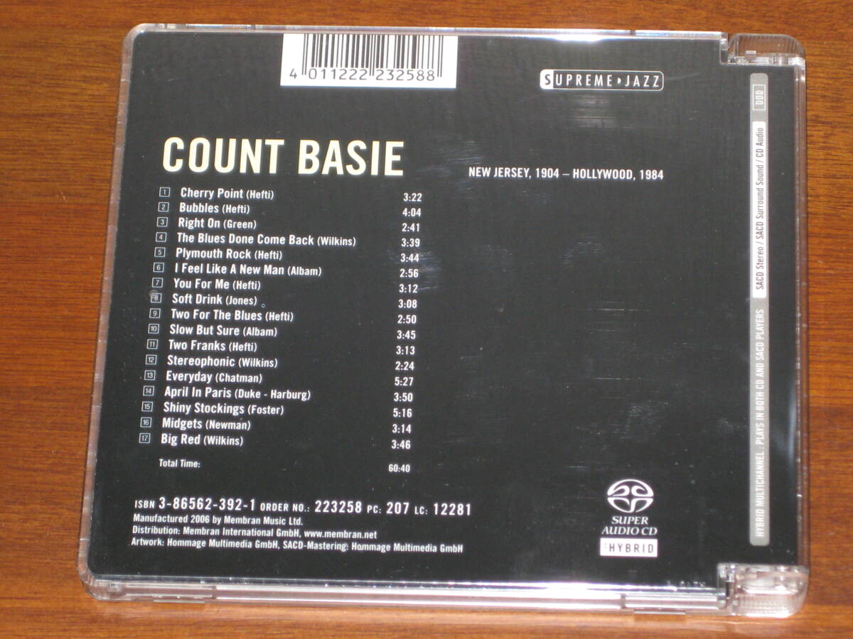 COUNT BASIE カウント・ベイシー/ SUPREME JAZZ 2006年発売 Supreme社 Hybrid SACD 輸入盤_画像4