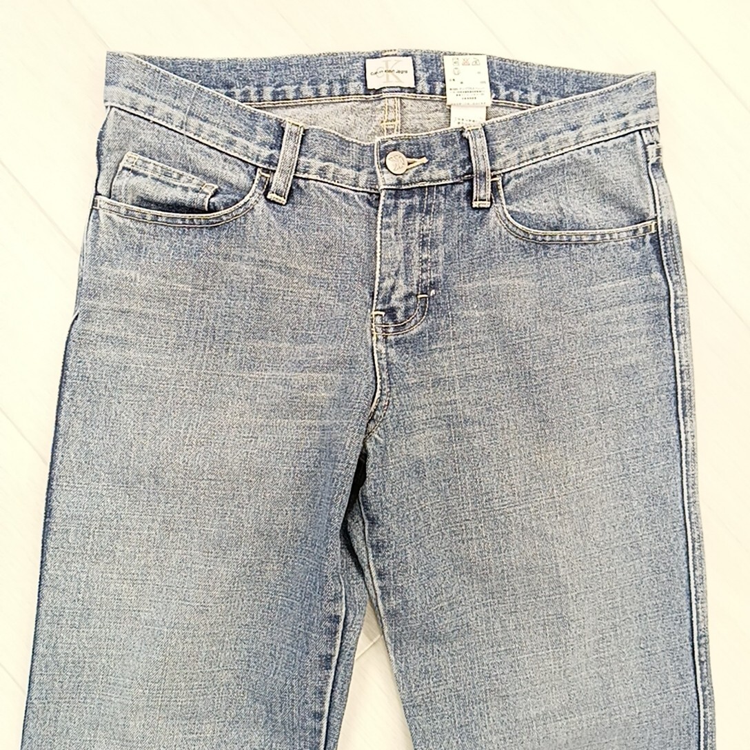 A ×【商品ランク:B】カルバンクラインジーンズ Calvin Klein Jeans デニム ストレートパンツ size31 レディース ボトムス 婦人服 ブルー系_画像3