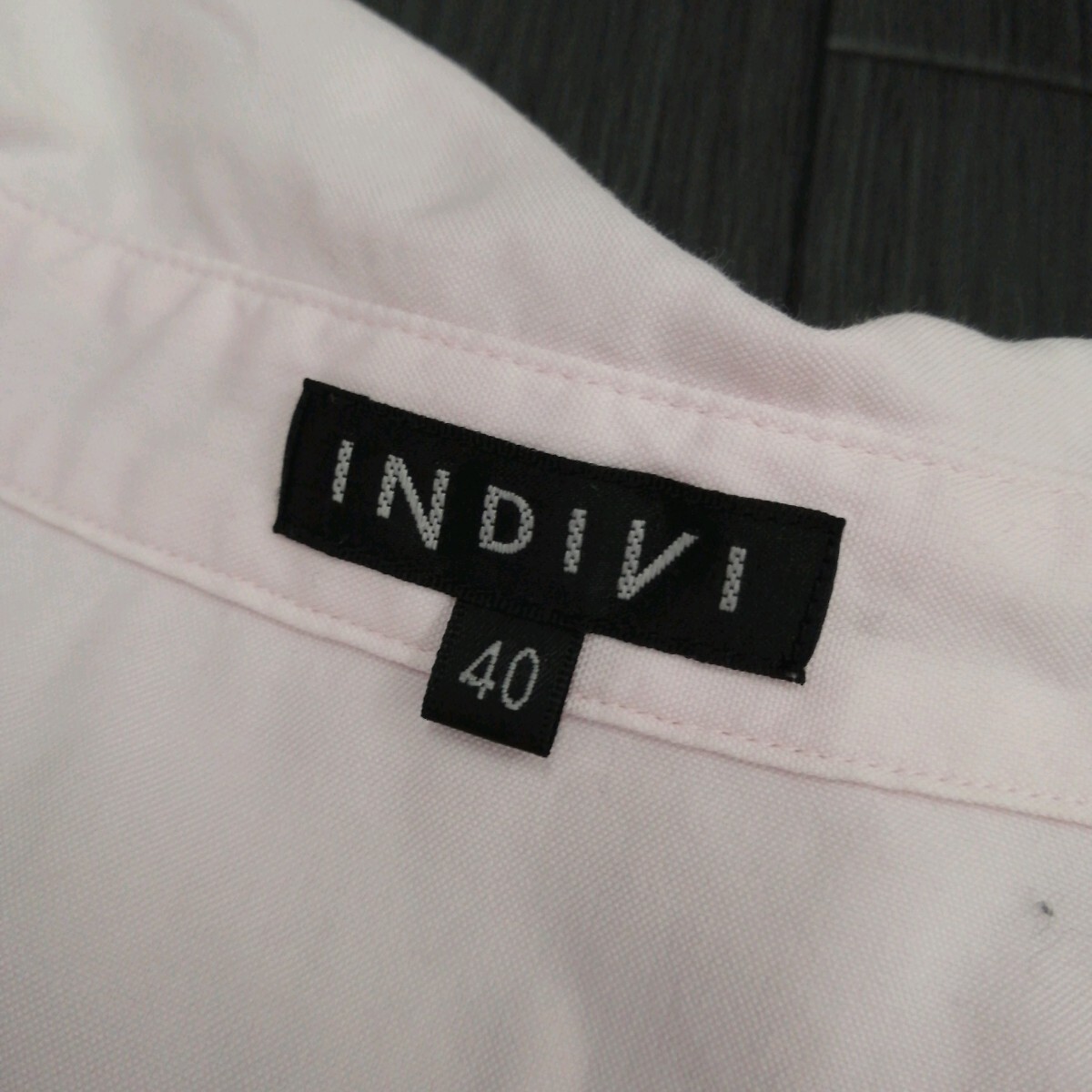 S # 【商品ランク:B】インディヴィ INDIVI コットン 100％ 長袖 ボタンシャツ size40 レディース トップス 婦人服 ピンク系_画像4