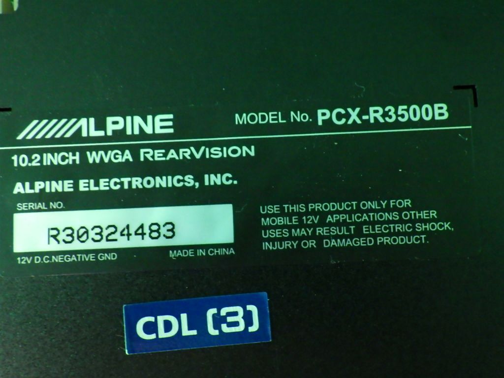 PCX-R3500B 10.2インチ フリップダウン モニター MB15S デリカD2等 ALPINE アルパイン_画像6