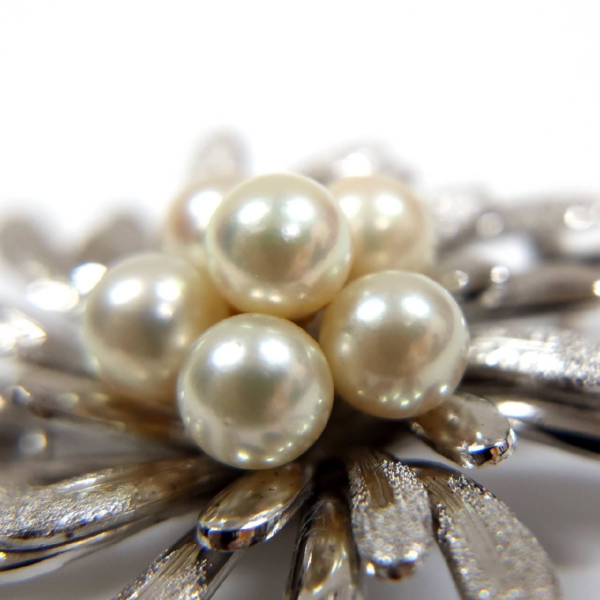 真珠 パール ブローチ シルバー刻印 パールサイズ 約6.5ｍｍ 約11g アクセサリー ジュエリー フォーマルの画像6