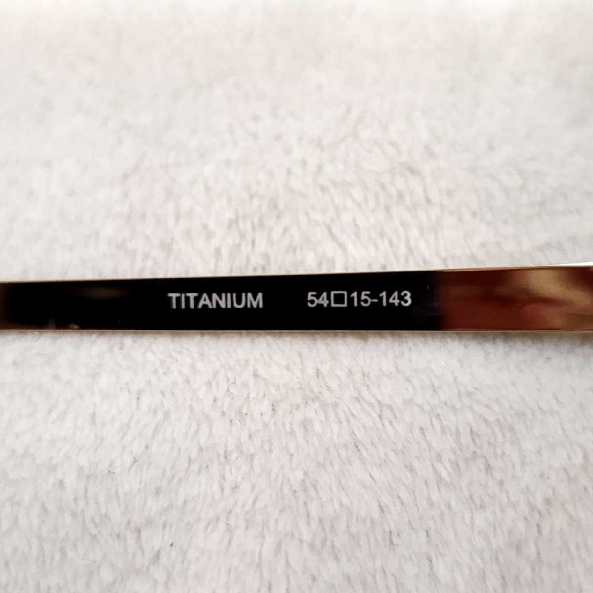 TATI 達 TAT-M103 TITANIUM 54□15-143 ツーブリッジ メガネ 眼鏡 鯖江 ゴールドカラー アイウェアの画像7