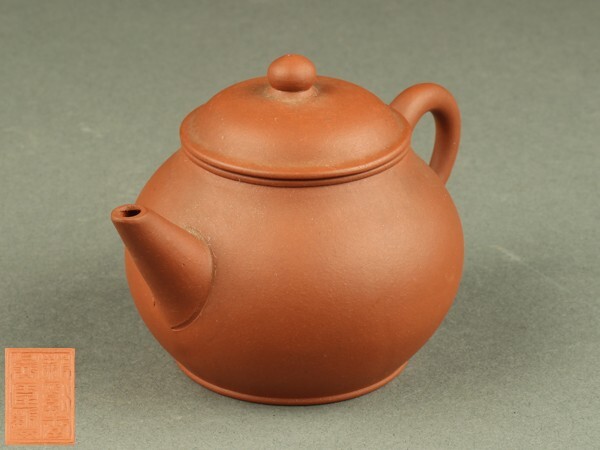 【宇】DA033 唐物 荊渓南孟臣製 朱泥急須 単孔口 煎茶道具の画像1