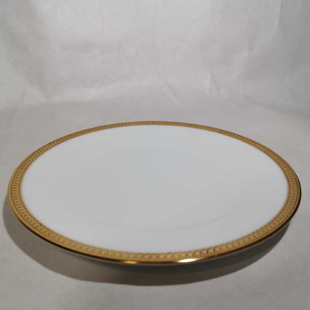 大倉陶園 片葉金蝕 17cmパン皿 ケーキ皿 中皿 4H/1046 美品#1