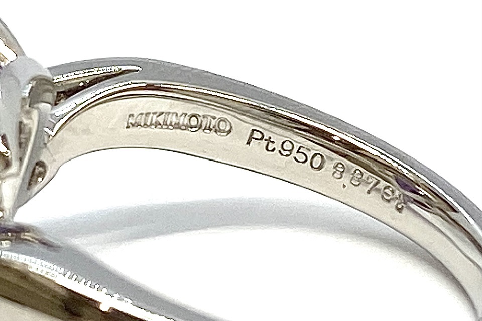 MIKIMOTO [ Mikimoto ] Pt950 Ame si -тактный бриллиантовое кольцо NO.48117