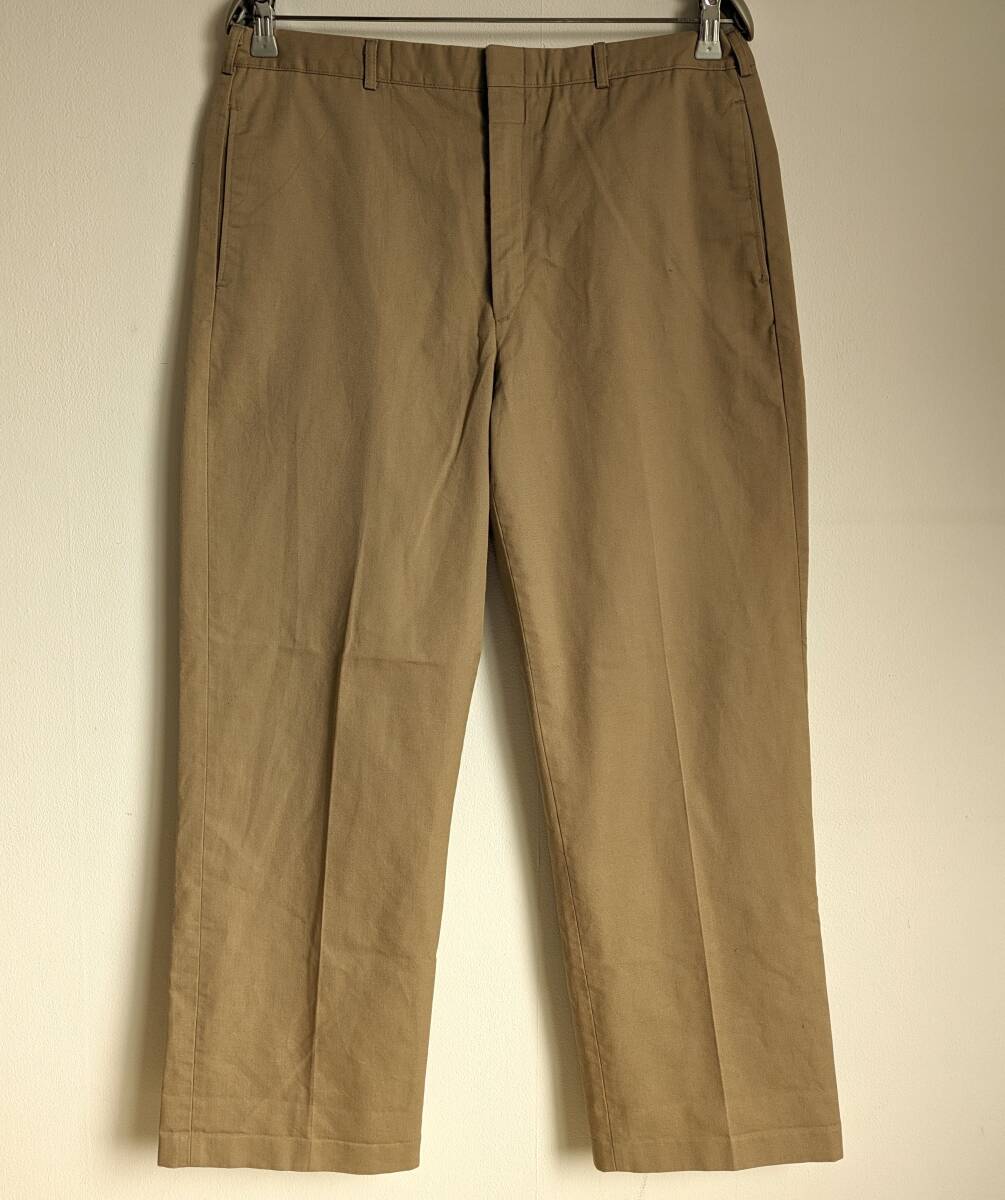  America армия Creighton милитари брюки брюки из твила 1970 годы бежевый вооруженные силы США America производства б/у одежда Vintage TALON Vintage 