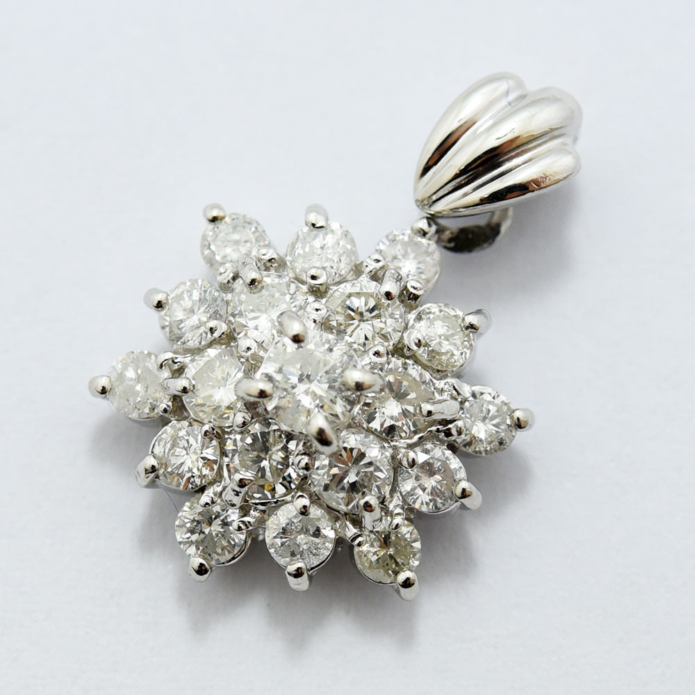 ジュエリーマキ ペンダントトップ JEWELRY MAKI ダイヤモンド 1.03 PT850 新品仕上げ 中古