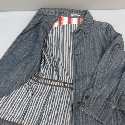 X541*a.v.v HOMMEa-*ve*ve Homme Denim jacket size 48 stripe 3/7*A