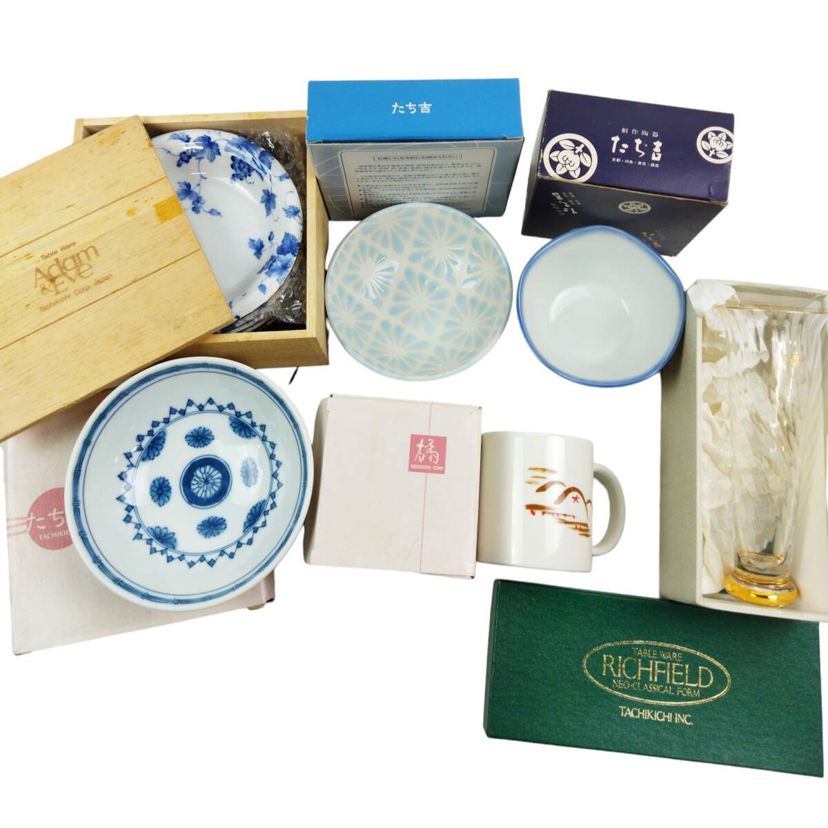 【L463】★中古・保管品★たち吉　食器　まとめて　大量　お皿　急須　湯　グラス　コップ　マグカップ　贈答品　記念品_画像4