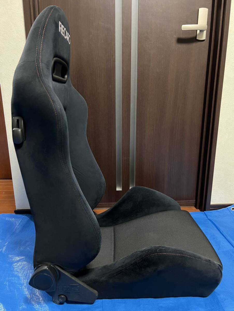 レカロ SR-4 セミバケットシート RECARO 黒 ブラック レッドステッチリクライニングセミバケットの画像4