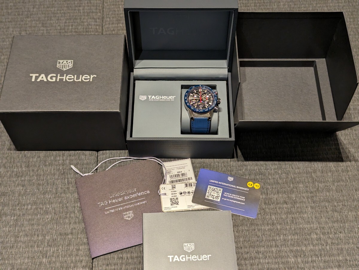 試着のみ！TAG Heuer タグホイヤー ホイヤー02 ブルー セラミック 腕時計 自動巻き クロノグラフの画像3