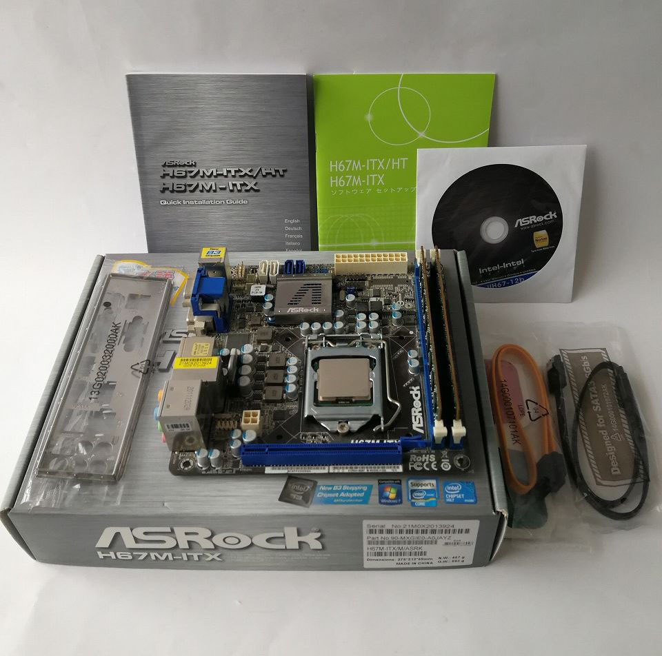 ■ASRock H67M-ITX■Core i3-2100/メモリ4GB付き■Mini-ITX/LGA1155■_画像1