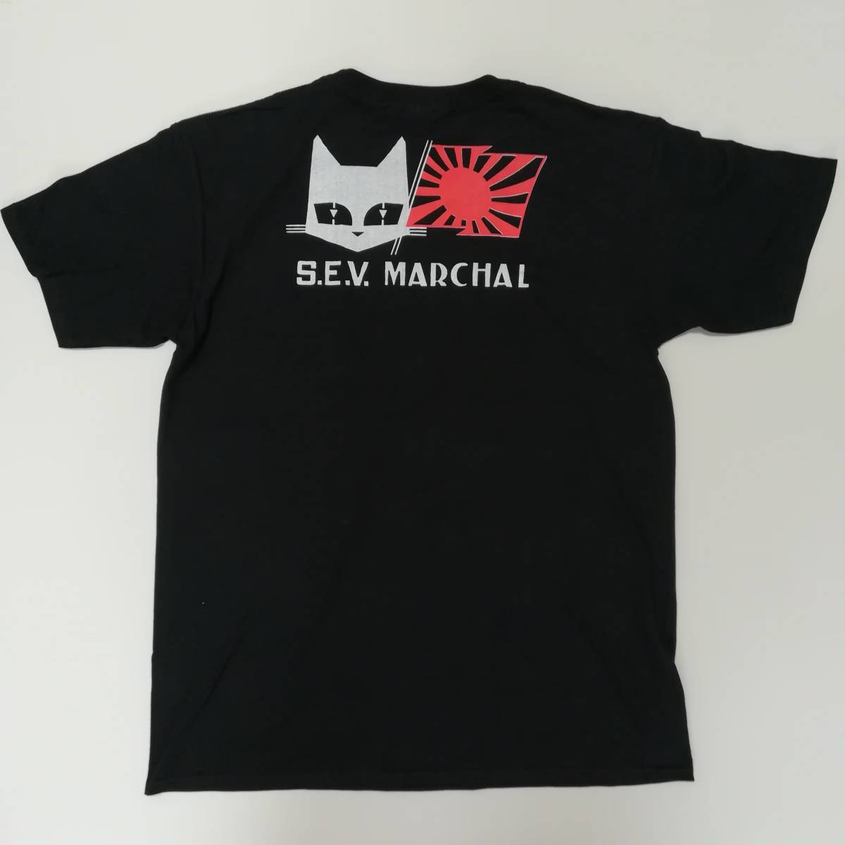 S.E.V MARCHAR・マーシャル・日章旗・Tシャツ・黒・L_画像1