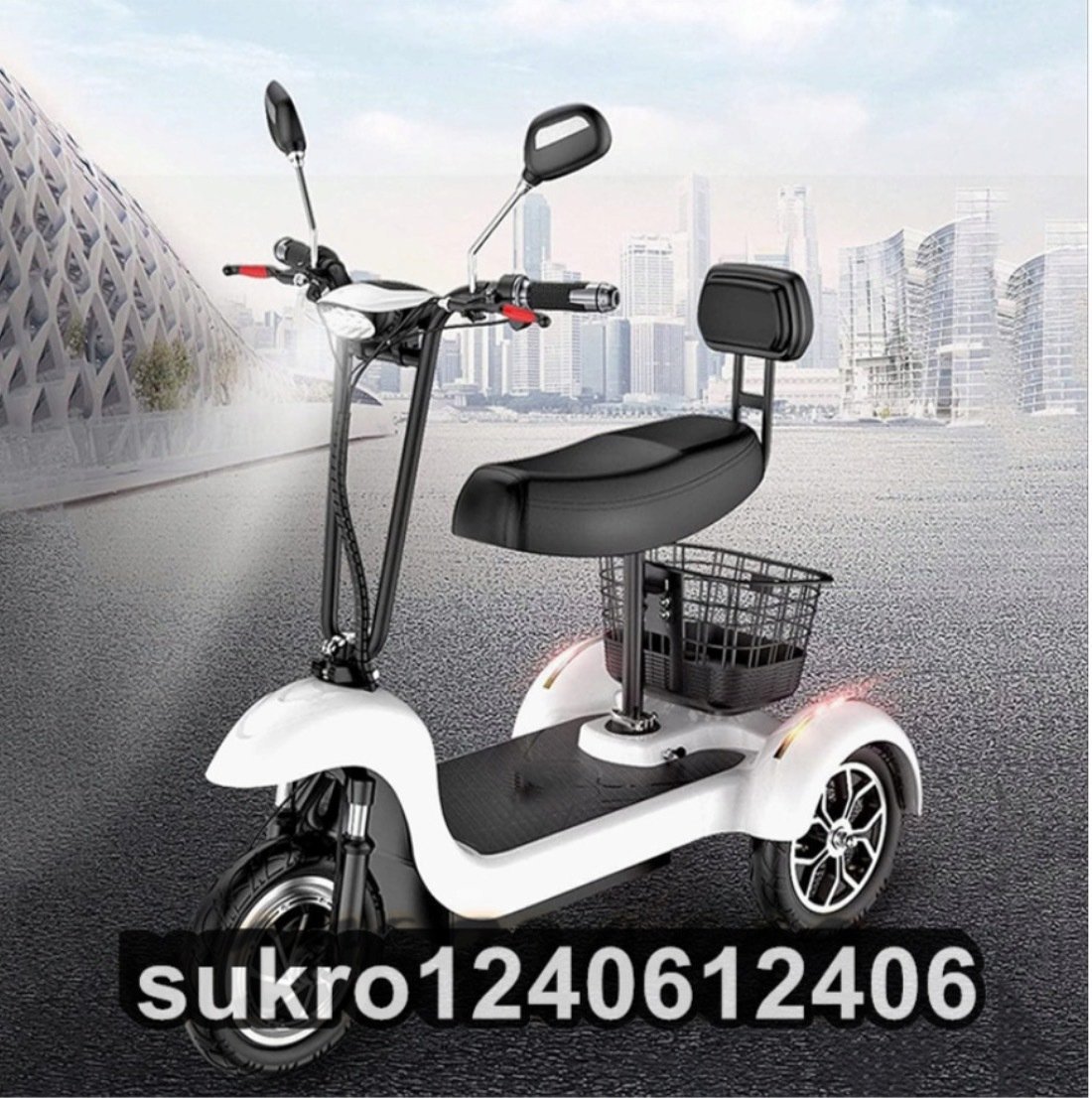  small size electric tricycle / home use . person seniours / handicapped mobiliti dual motor / slope parking / super climbing / folding electric tricycle 