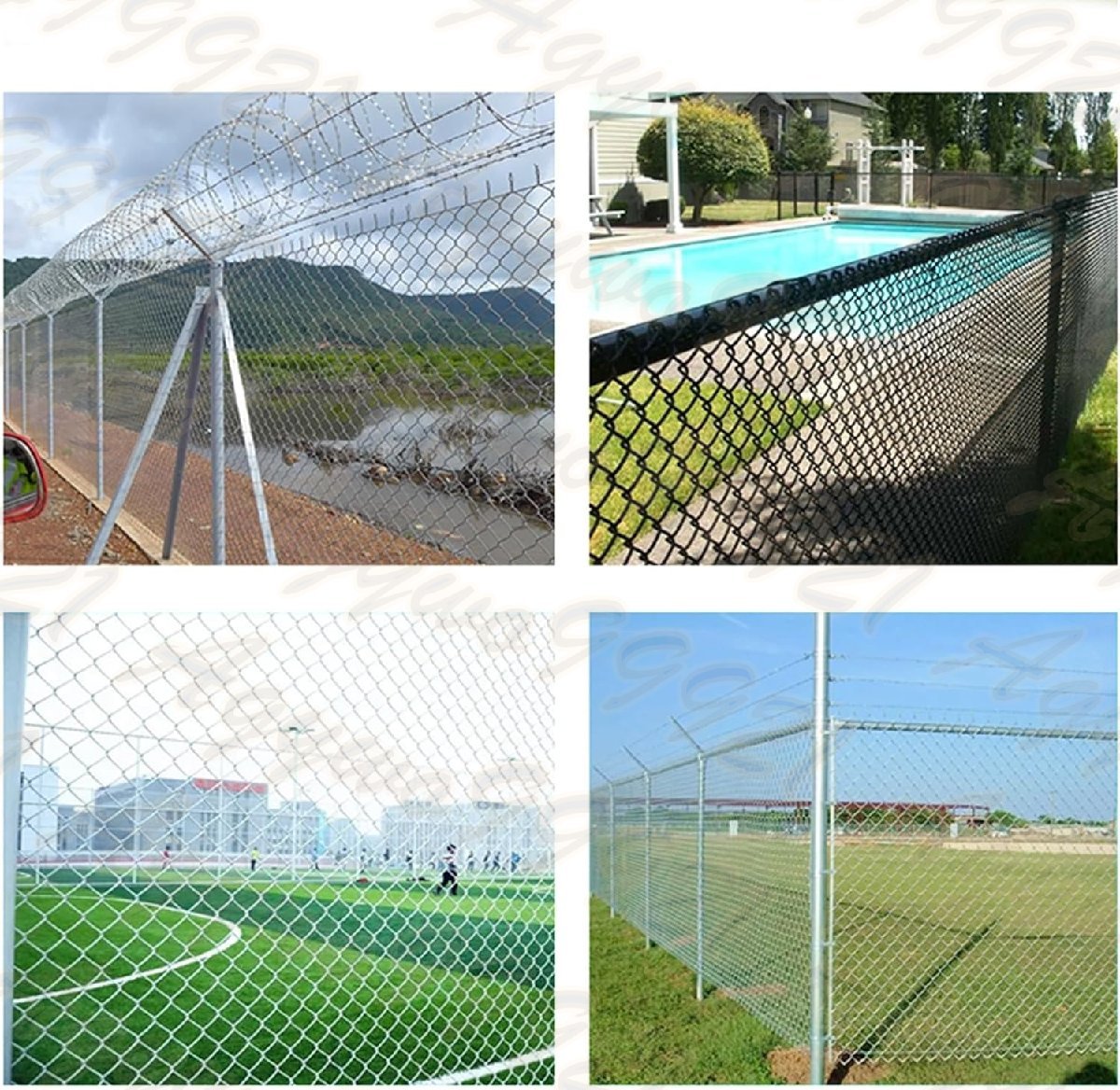  wire‐netting fence,2.0mm wire size zinc plating chain link fence heavy duty repeated use possible garden fence roll 1.5x20m
