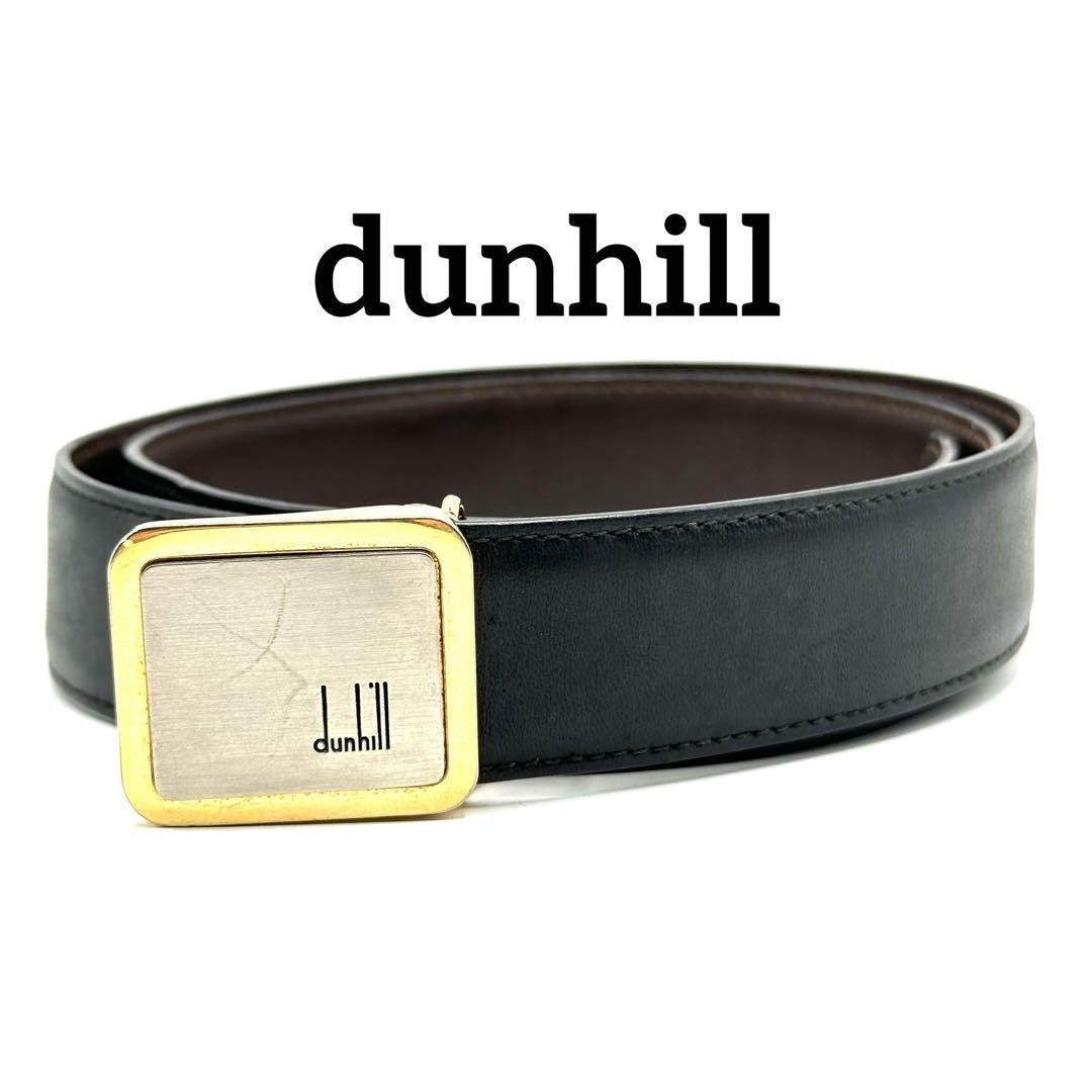 dunhill ダンヒル レザー ベルト ビジネス 紳士 36/90 ブラック メンズ ブラック_画像1