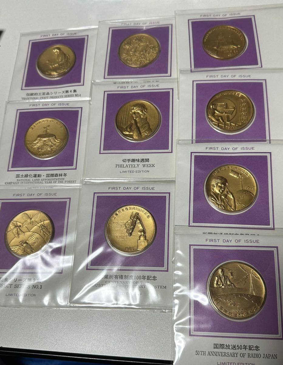 新品未開封 松本徽章工業 日本製 純銅メダル 大量10セットまとめて 金属工芸品 造幣局マークありの画像1