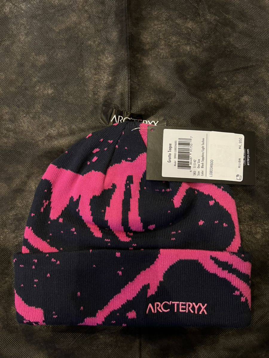 Arc’teryx アークテリクス グロット トーク GROTTO TOQUE Black Sapphire Light Techno ビーニー ニット帽 ニットキャップ_画像3