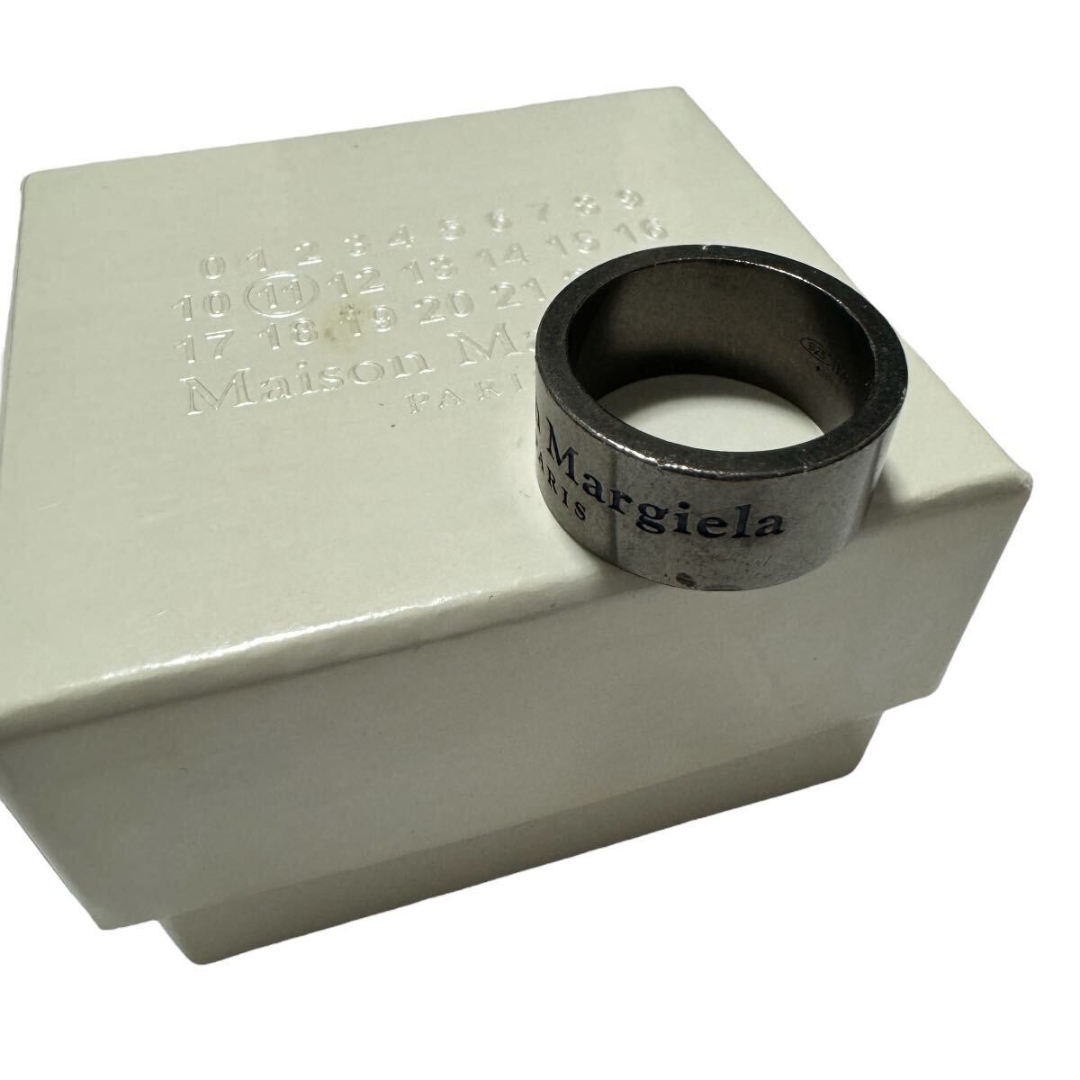 【箱付き】 Maison Margiela メゾンマルジェラ リング 指輪 アクセサリー SM1UQ0065 SV0091 シルバー ダークグレー サイズ6 17号 メンズ
