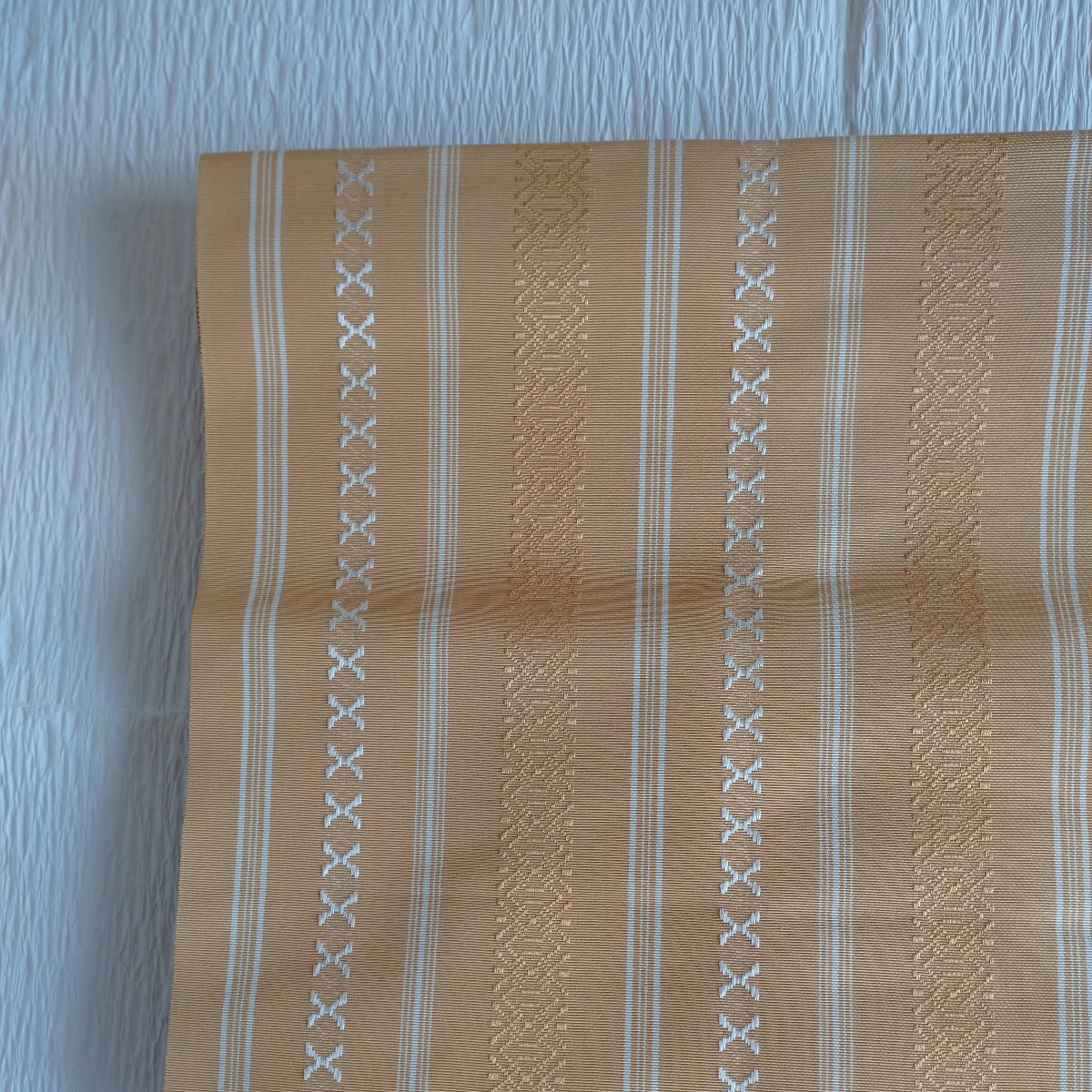 博多織 名古屋帯 玉蜀黍色 正絹の画像2