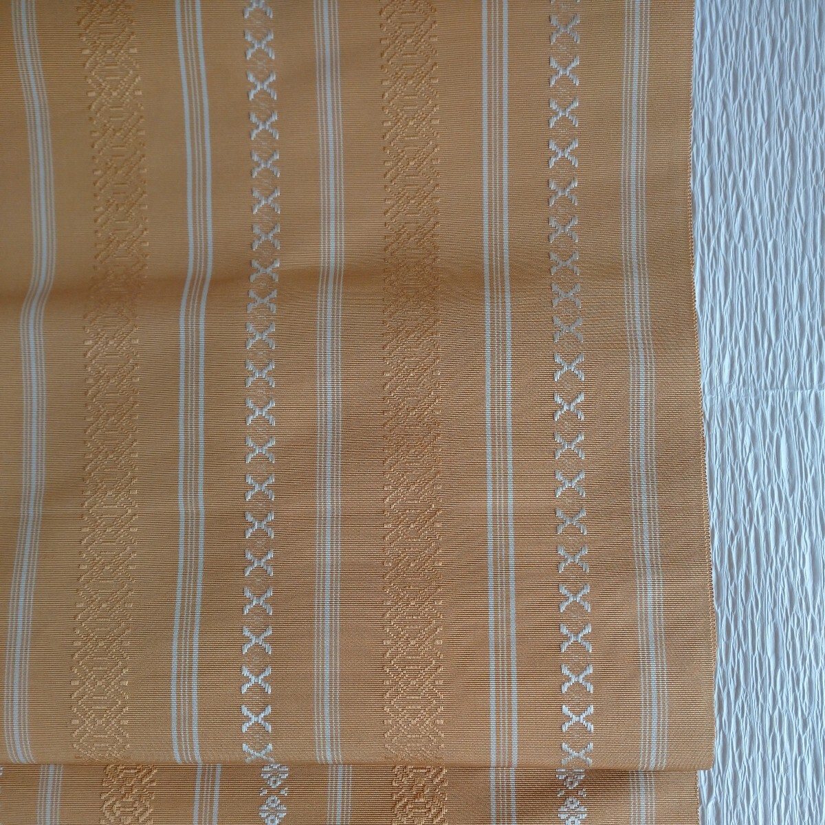 博多織 名古屋帯 玉蜀黍色 正絹の画像3