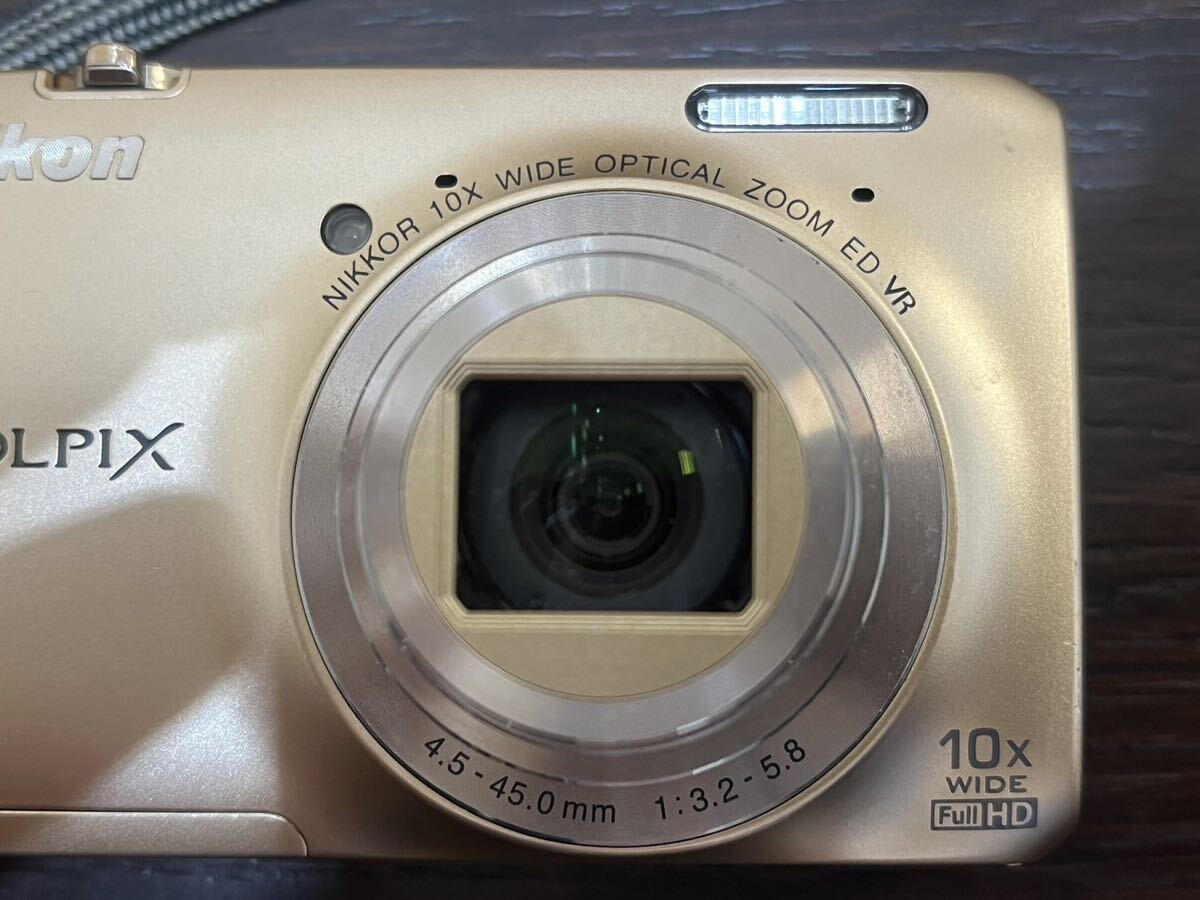 1円〜！Nikon COOLPIX ニコン コンパクトデジタルカメラ クールピクス S6300 ゴールド 通電及び動作確認済み 付属品付き 箱付きの画像3