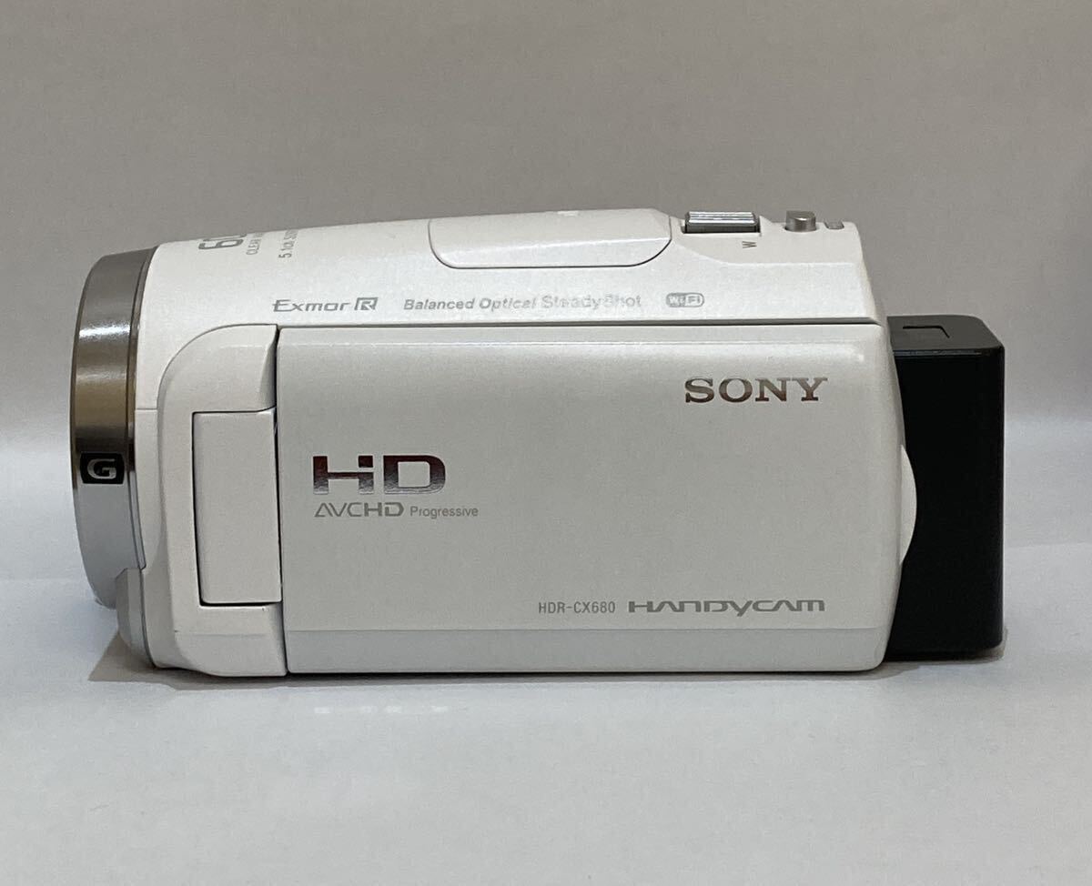 1円〜！美品SONY ソニー ハンディカム デジタルビデオカメラ ホワイト HDR-CX680 動作確認済み 元箱付 取扱説明書付属品あり HANDYCAM の画像4
